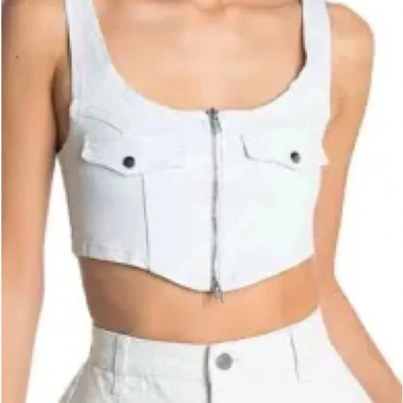 WEWOREWHAT NEW NWT WOMENS DENIM JEAN MINI SKIRT CASUAL SUMMER SPRING SIZE XS M L - Picture 10 of 10